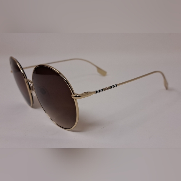 NWT Burberry Sunglasses Frames Only Prescription Gold Metal Full B3132 58-19-140 - Picture 4 of 14